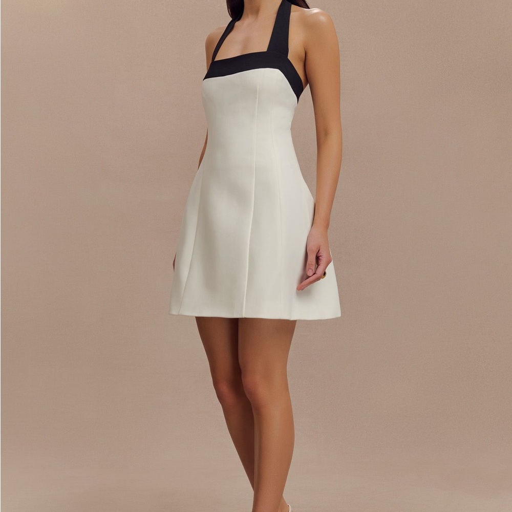 Meshki Black and White Mini Dress